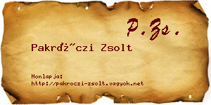 Pakróczi Zsolt névjegykártya
